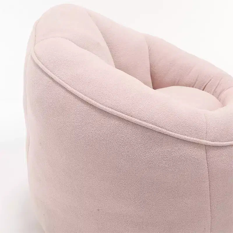 Pouf poire, Fauteuil poire avec garnissage en mousse haute densité et repose-pieds, Fauteuil d'appoint moderne avec ottoman