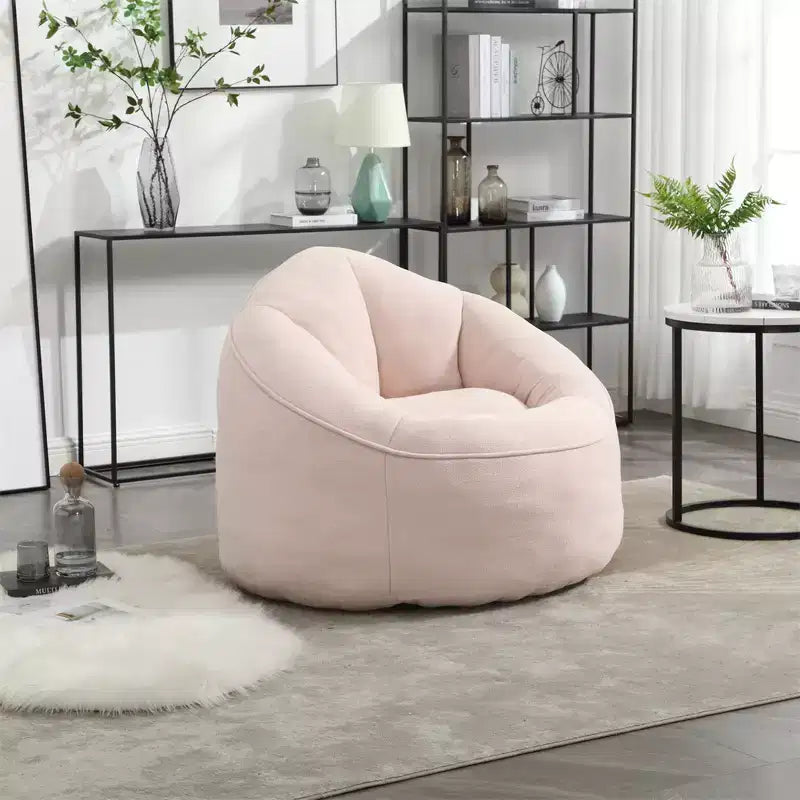 Pouf poire, Fauteuil poire avec garnissage en mousse haute densité et repose-pieds, Fauteuil d'appoint moderne avec ottoman