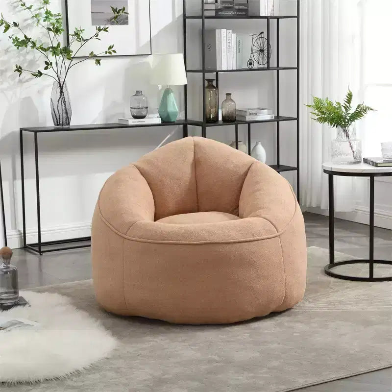 Pouf poire, Fauteuil poire avec garnissage en mousse haute densité et repose-pieds, Fauteuil d'appoint moderne avec ottoman