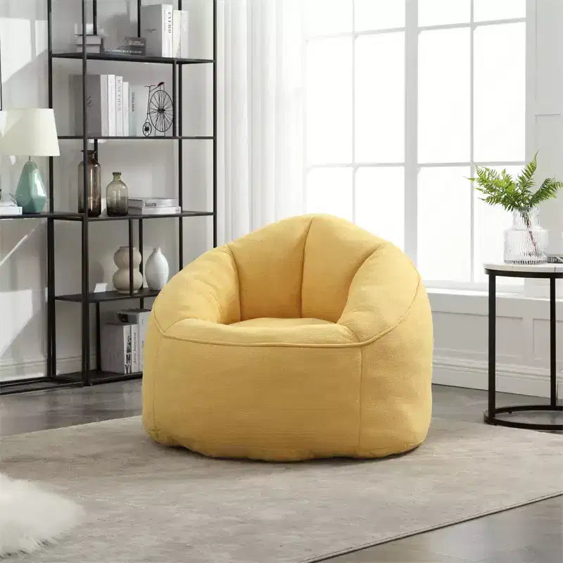 Pouf poire, Fauteuil poire avec garnissage en mousse haute densité et repose-pieds, Fauteuil d'appoint moderne avec ottoman