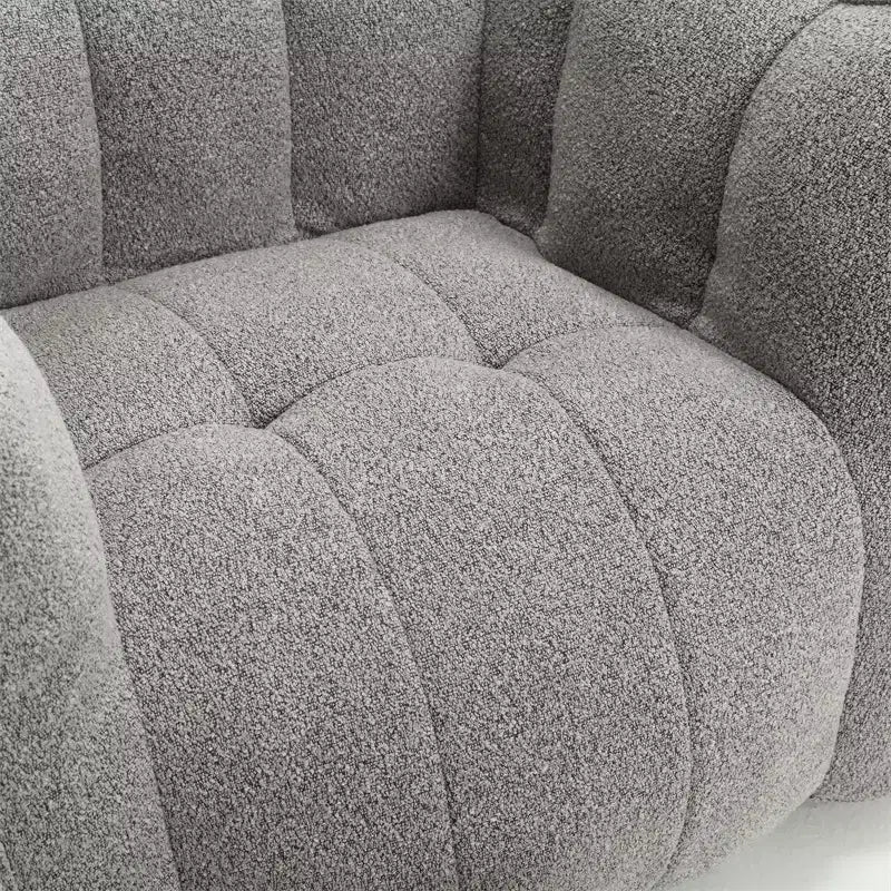 Canapé Pouf avec Ottoman, Fauteuil Poire Moderne et Doux avec Accoudoirs, Canapé Paresseux Carré en Chenille
