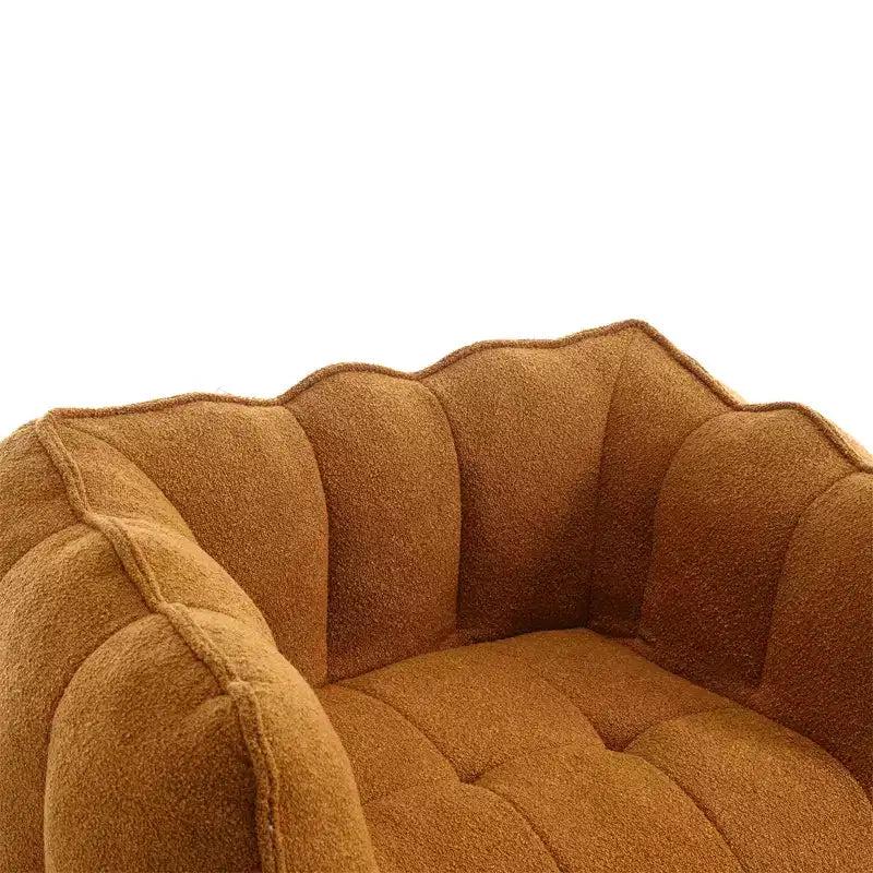 Canapé Pouf avec Ottoman, Fauteuil Poire Moderne et Doux avec Accoudoirs, Canapé Paresseux Carré en Chenille