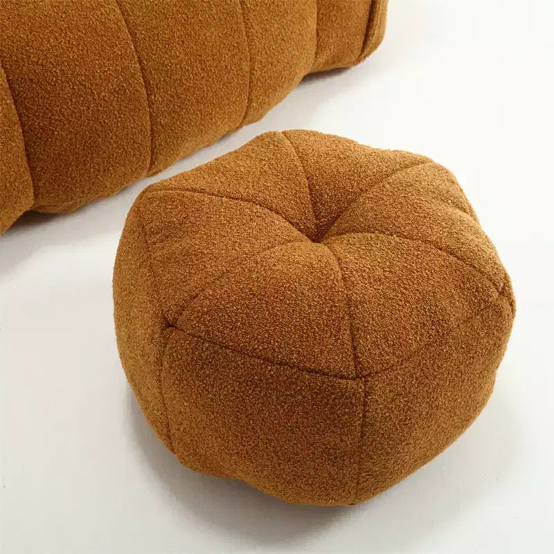 Canapé Pouf avec Ottoman, Fauteuil Poire Moderne et Doux avec Accoudoirs, Canapé Paresseux Carré en Chenille
