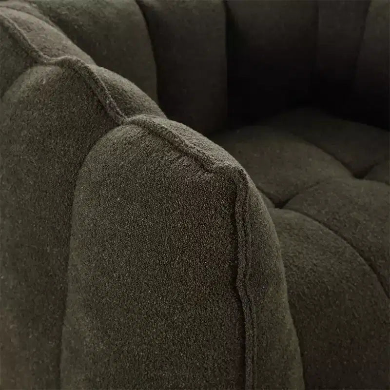 Canapé Pouf avec Ottoman, Fauteuil Poire Moderne et Doux avec Accoudoirs, Canapé Paresseux Carré en Chenille
