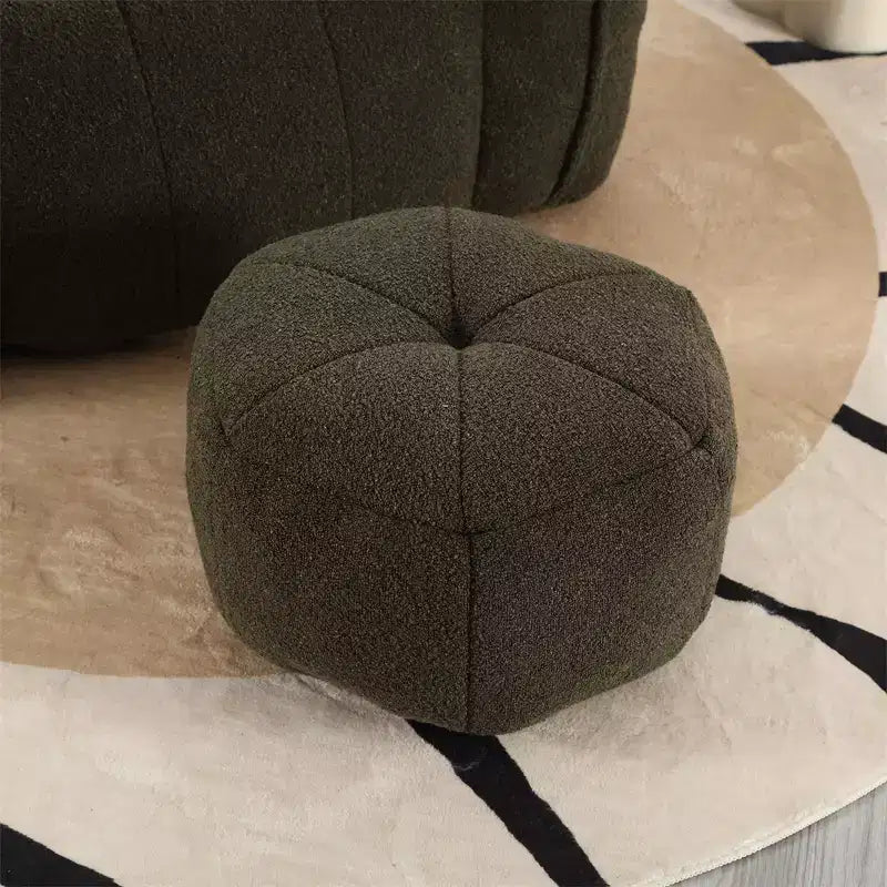 Canapé Pouf avec Ottoman, Fauteuil Poire Moderne et Doux avec Accoudoirs, Canapé Paresseux Carré en Chenille