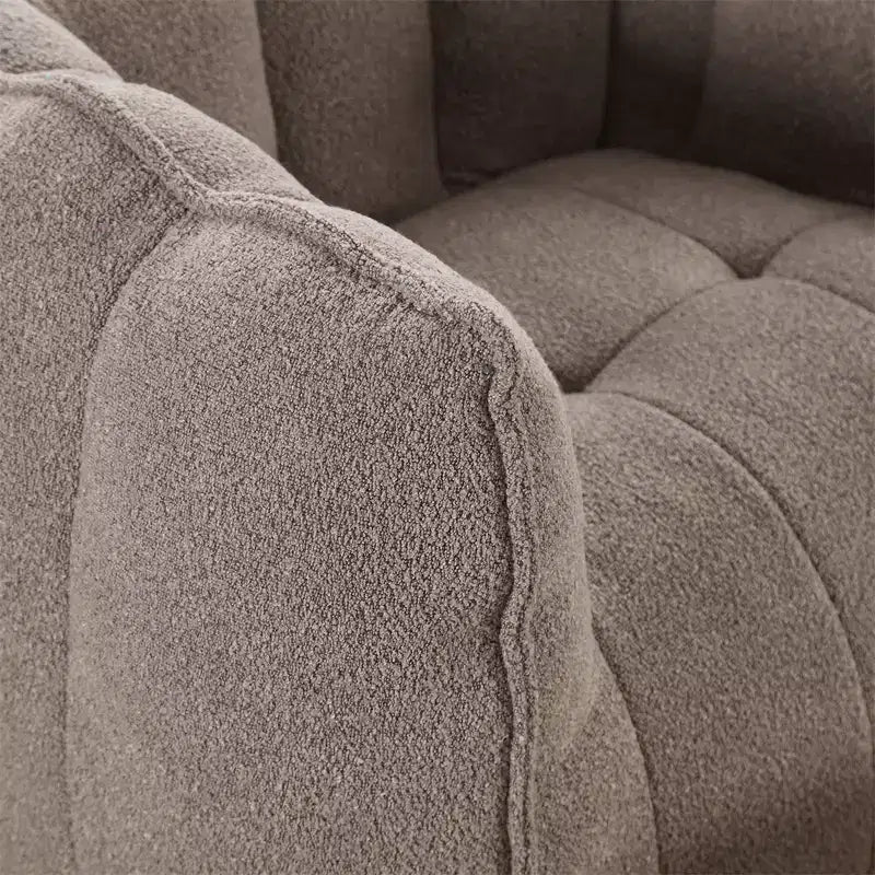 Canapé Pouf avec Ottoman, Fauteuil Poire Moderne et Doux avec Accoudoirs, Canapé Paresseux Carré en Chenille