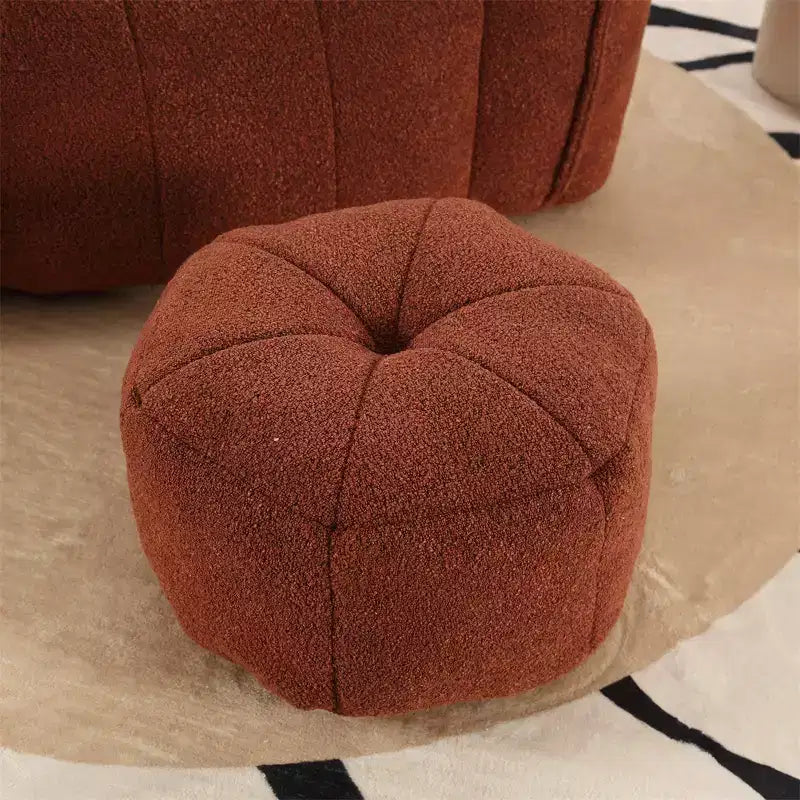 Canapé Pouf avec Ottoman, Fauteuil Poire Moderne et Doux avec Accoudoirs, Canapé Paresseux Carré en Chenille