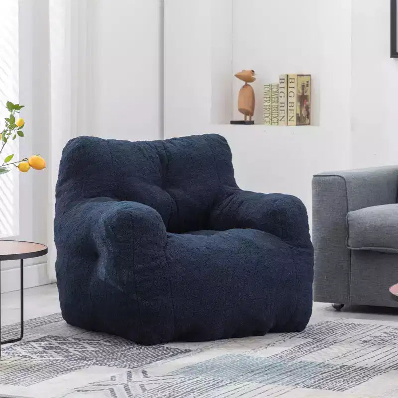 Fauteuil pouf moelleux, canapé paresseux en mousse à mémoire de forme, fauteuil d'appoint résistant à l'usure pour salon, balcon, bureau