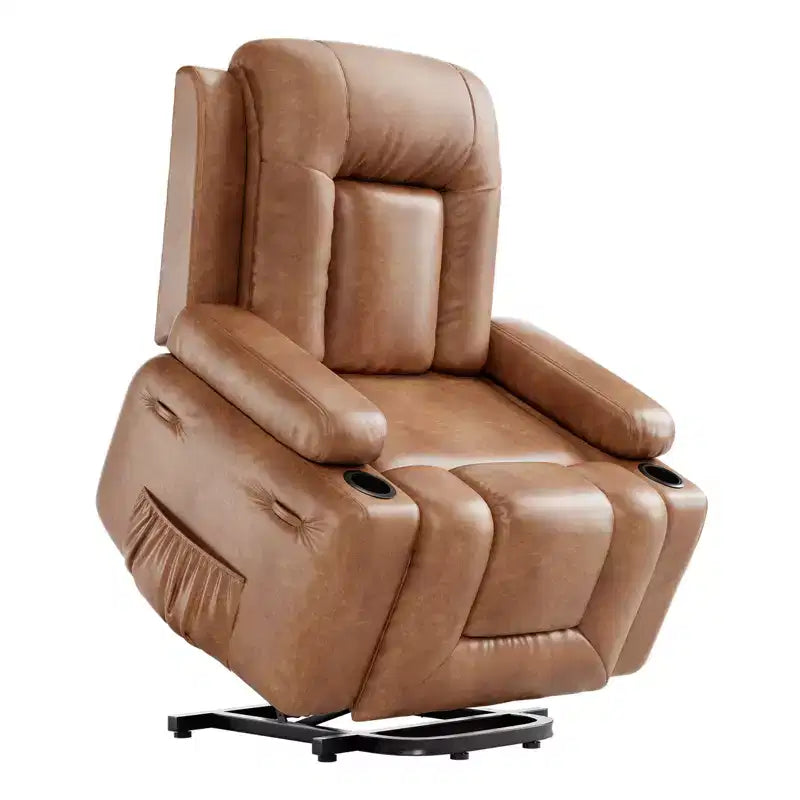Fauteuil inclinable électrique en cuir PU de 41,7 po, inclinable réglable, canapé simple ergonomique, pour salon