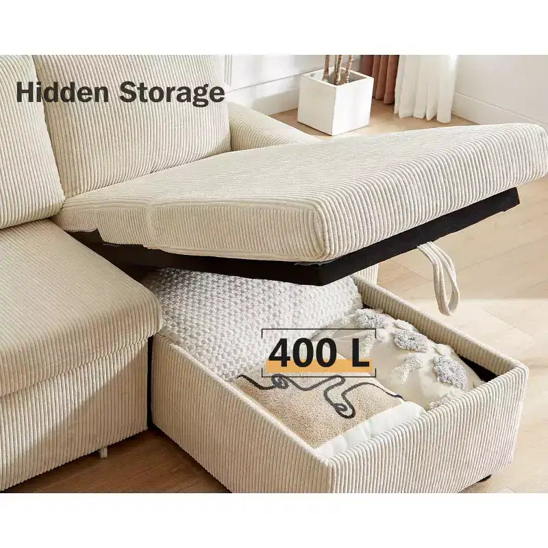 Canapé-lit Dyonery 81, canapé d'angle en forme de L avec lit gigogne, dossier inclinable, méridienne de rangement réversible, ports USB