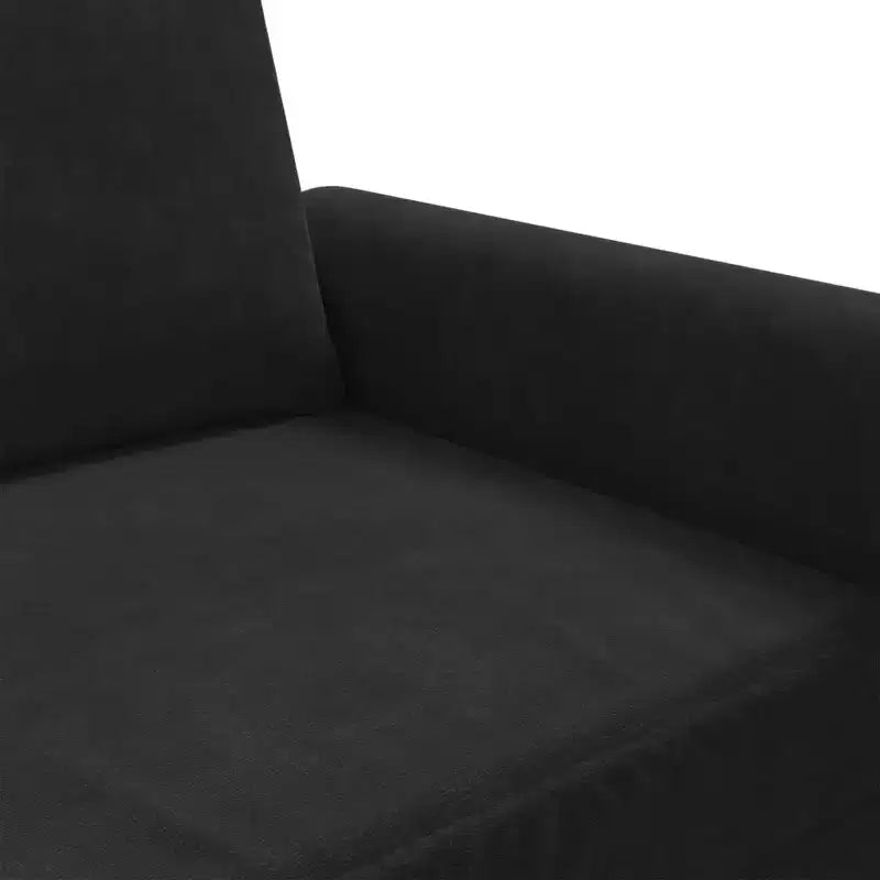 Fauteuil canapé en velours noir, fauteuil individuel en métal durable