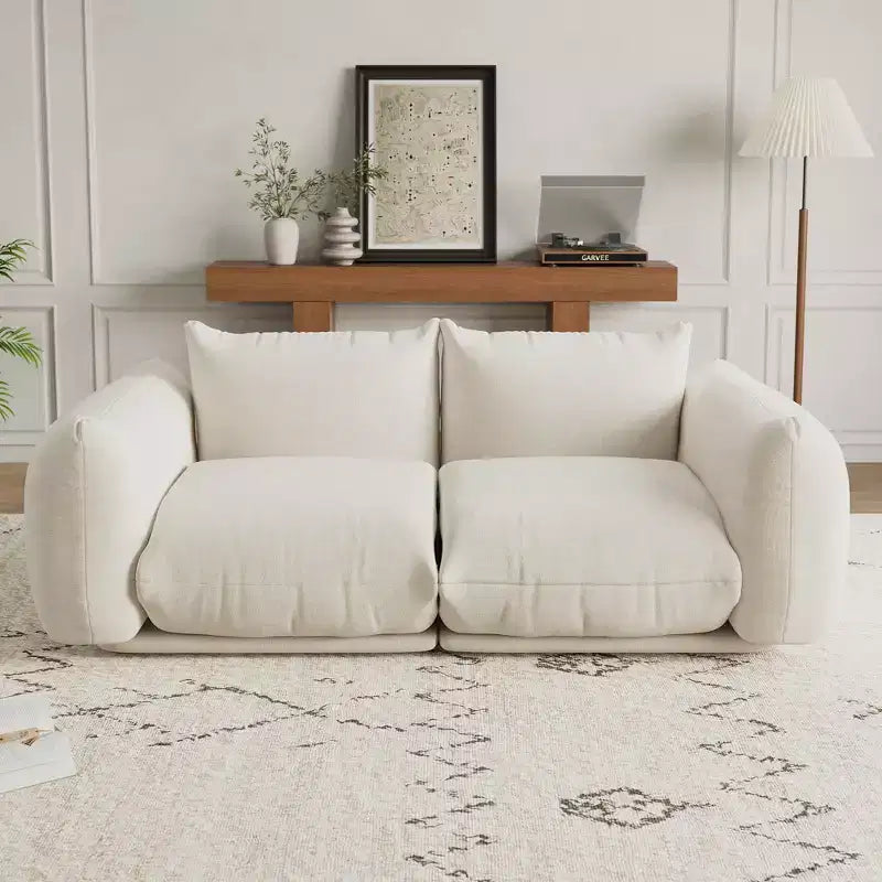 COZONY Canapé modulable en tissu chenille, canapé 2 places Cloud avec éponge haute résilience, canapé sans armature pour petit espace, appartement, salon
