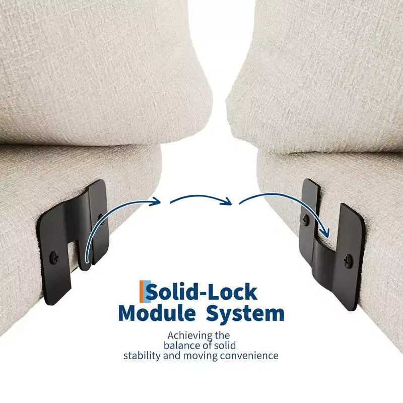COZONY Canapé modulable en tissu chenille, canapé 2 places Cloud avec éponge haute résilience, canapé sans armature pour petit espace, appartement, salon