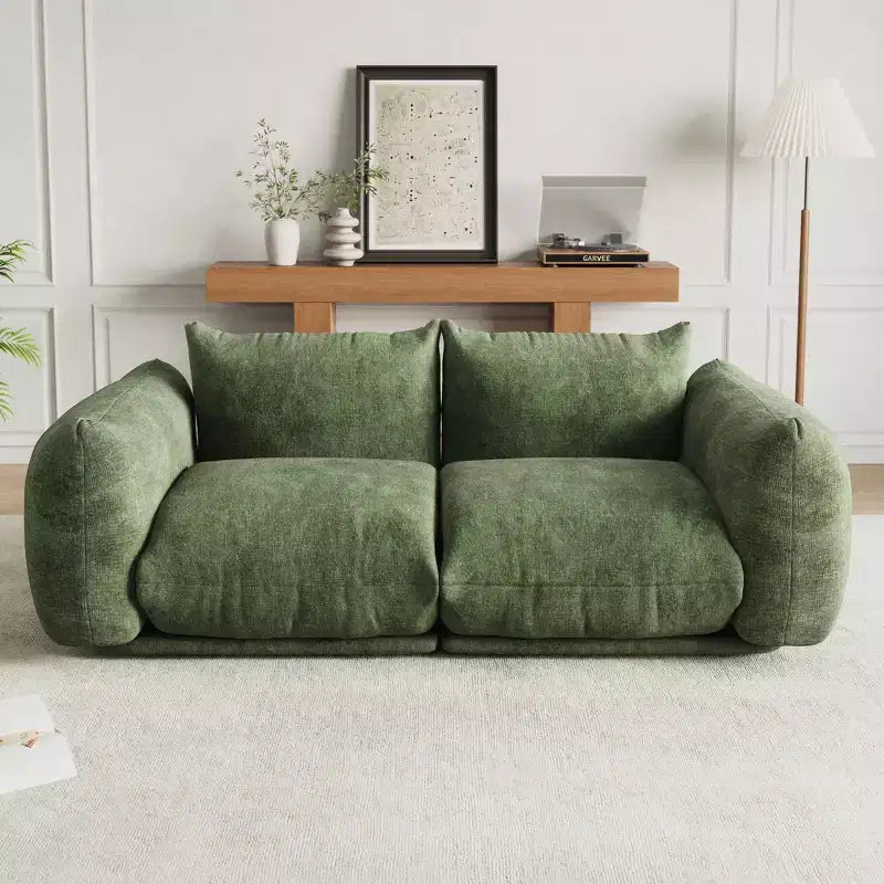 COZONY Canapé modulable en tissu chenille, canapé 2 places Cloud avec éponge haute résilience, canapé sans armature pour petit espace, appartement, salon