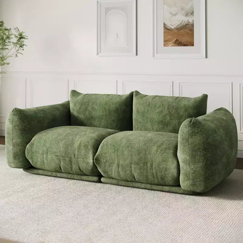 COZONY Canapé modulable en tissu chenille, canapé 2 places Cloud avec éponge haute résilience, canapé sans armature pour petit espace, appartement, salon