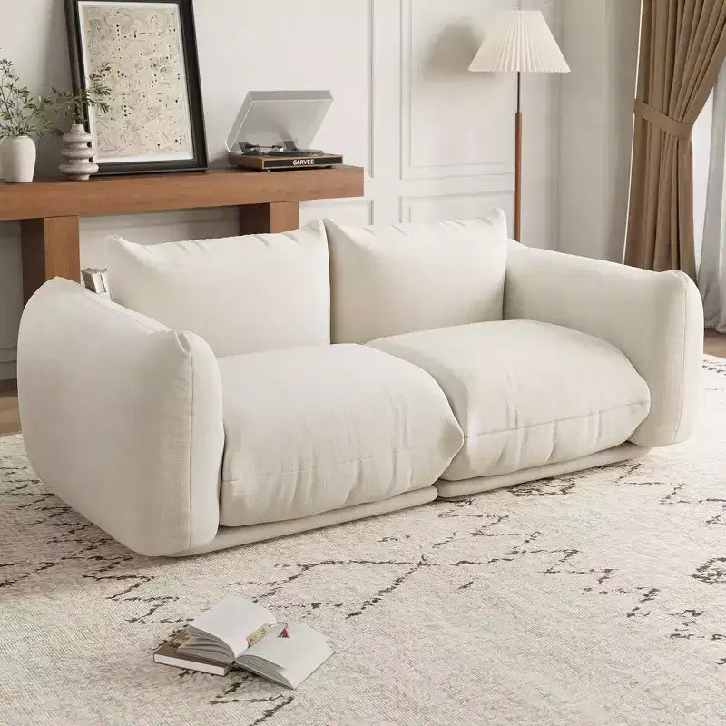 COZONY Canapé modulable en tissu chenille, canapé 2 places Cloud avec éponge haute résilience, canapé sans armature pour petit espace, appartement, salon