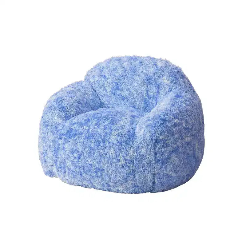 COZONY Fauteuil poire en fausse fourrure pour adulte - Doux et moelleux avec accoudoir, canapé paresseux en mousse haute densité pour la lecture, canapé de sol pour le salon