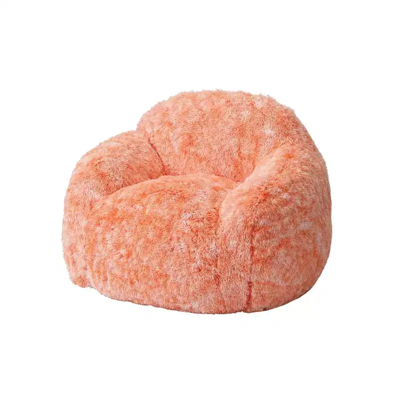 COZONY Fauteuil poire en fausse fourrure pour adulte - Doux et moelleux avec accoudoir, canapé paresseux en mousse haute densité pour la lecture, canapé de sol pour le salon