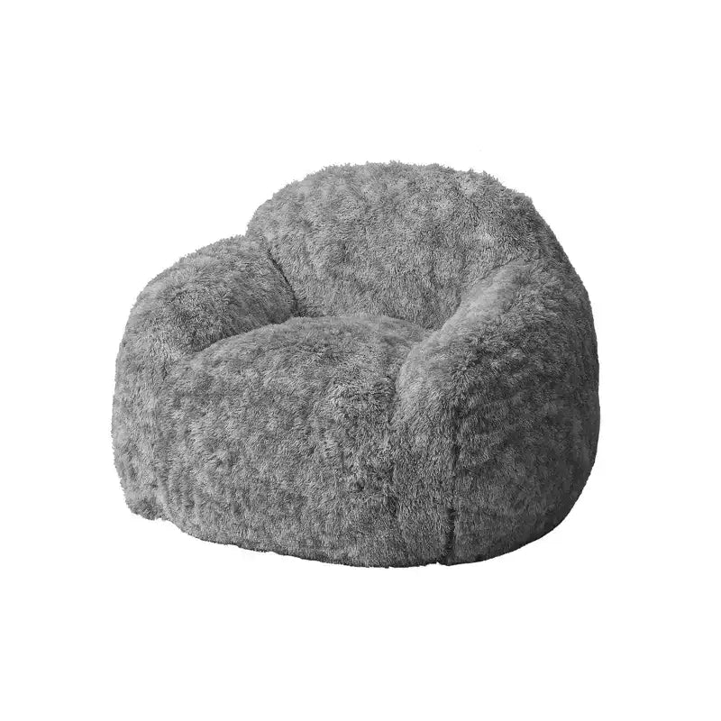 COZONY Fauteuil poire en fausse fourrure pour adulte - Doux et moelleux avec accoudoir, canapé paresseux en mousse haute densité pour la lecture, canapé de sol pour le salon