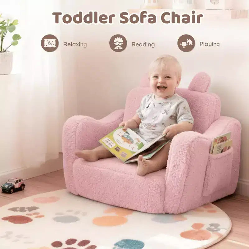 Kinder King Canapé pour enfant, chaise pour bébé 2 en 1 pliable, canapé-lit dépliable pour salle de jeux