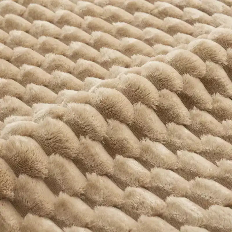 Canapé modulable en forme de L en flanelle 3 places, pouf à boucle, aucun assemblage requis, couleur camel clair