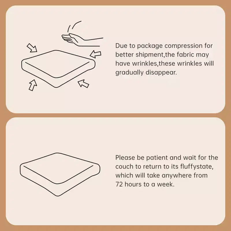 114 Canapé d'angle modulable en flanelle, 3 places, assise profonde, avec boucles, sans montage, crème