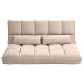Convertible Floor Sofa Chair, Folding Couch Bed, Guest Chaise Lounge with 2 Pillows, Adjustable Backrest and Headrest, 51.25 L