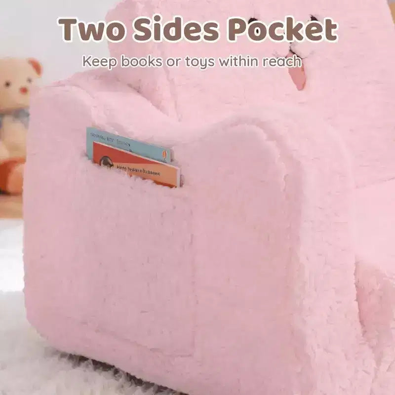 Canapé pour enfant Kinder King, lit pliant 2 en 1 pour bébé, pour salle de jeux, rose