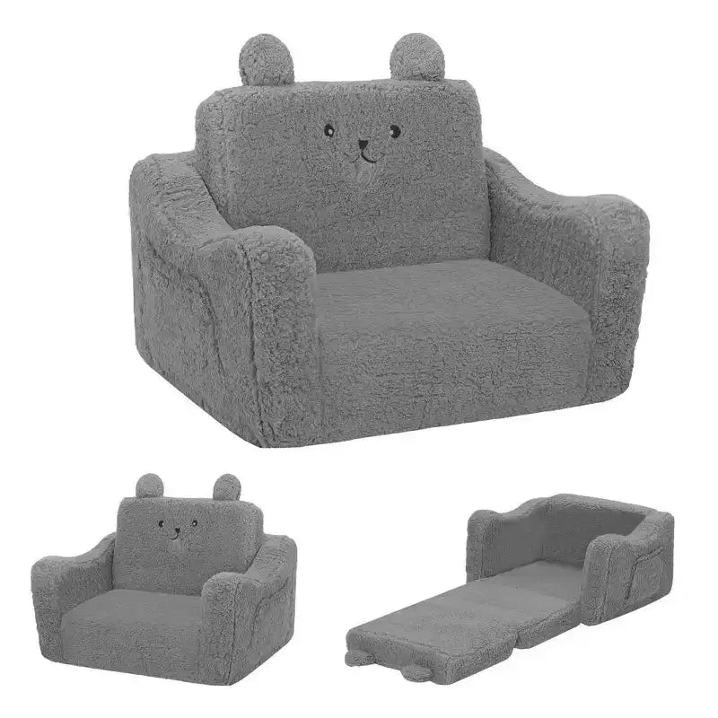 Canapé pour enfant Kinder King, lit pliant 2 en 1 pour bébé, pour salle de jeux, rose