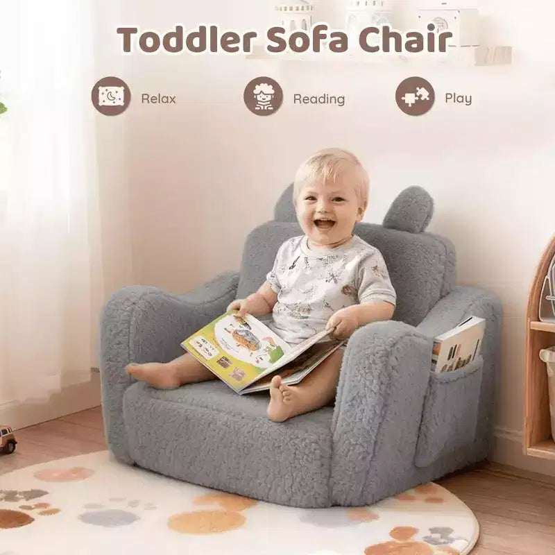 Canapé pour enfant Kinder King, lit pliant 2 en 1 pour bébé, pour salle de jeux, rose
