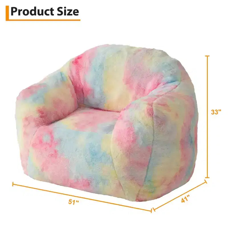 Fauteuil poire avec accoudoir et dossier, Fauteuil de salon en mousse à mémoire de forme et fausse fourrure moelleuse, Fauteuil canapé poire ergonomique pour salon, chambre, bureau Rose