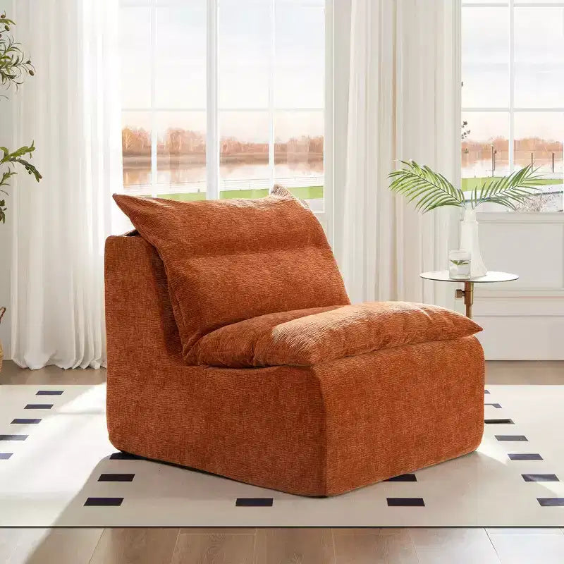Fauteuil de salon modulable avec éponge entièrement compressible, canapé paresseux pour appartement ou coin lecture
