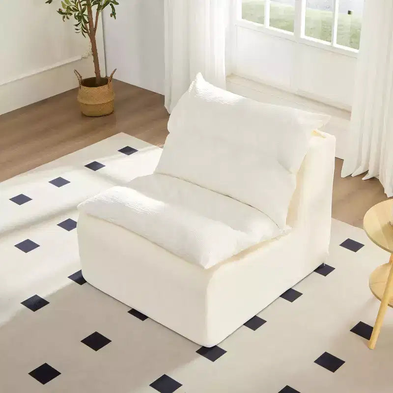 Fauteuil de salon modulable avec éponge entièrement compressible, canapé paresseux pour appartement ou coin lecture
