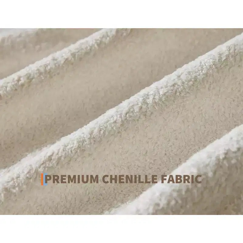 Canapé sectionnel modulaire 140 en U, Cloud Boneless avec double méridienne/ottoman et oreillers en mousse à mémoire de forme Chenille pour salon