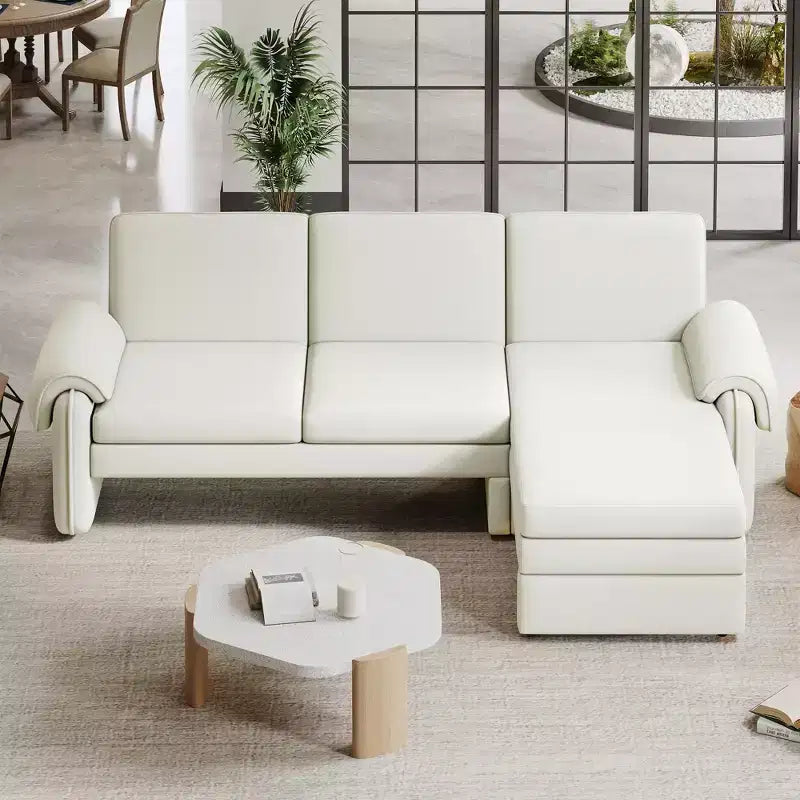 Canapé d'angle moderne 94", canapé sectionnel avec méridienne convertible, dossier réglable de 90 à 180°