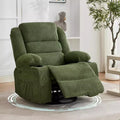 Fauteuil inclinable pivotant à 360° pour adultes, fauteuil relax manuel avec 3 positions, 2 porte-gobelets, 4 poches pour chambre de bébé, salon, chambre à coucher