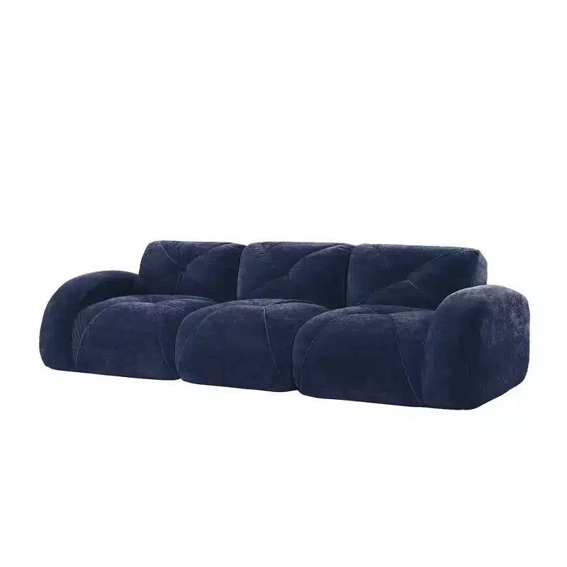 Canapé sans os Clihome 110 avec capitonnage, tissu velours doux, canapé modulaire, éponge haute densité 32D, conception antidérapante, base de conception ergonomique
