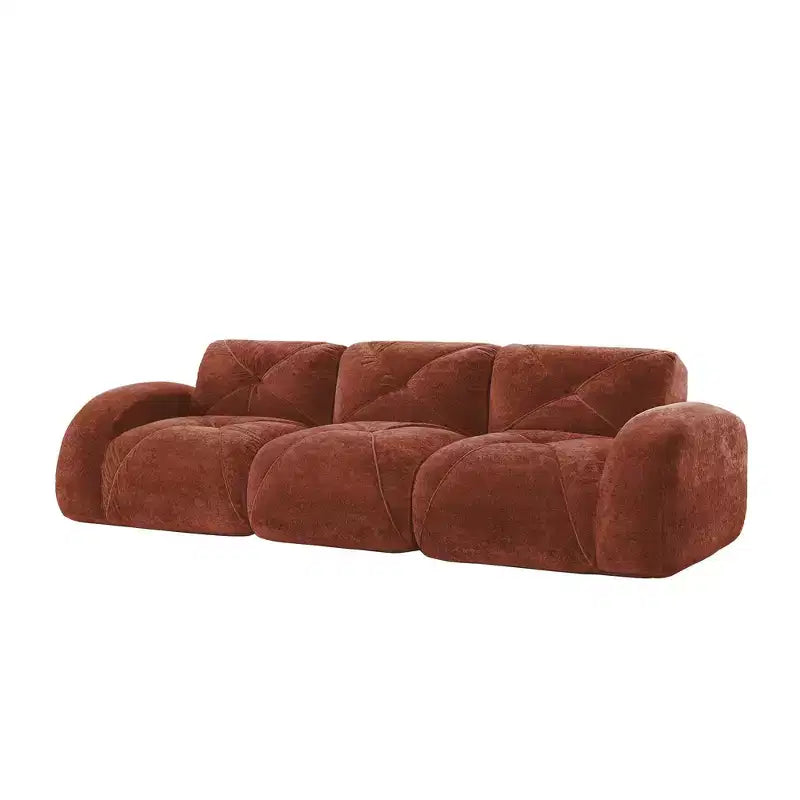 Canapé sans os Clihome 110 avec capitonnage, tissu velours doux, canapé modulaire, éponge haute densité 32D, conception antidérapante, base de conception ergonomique