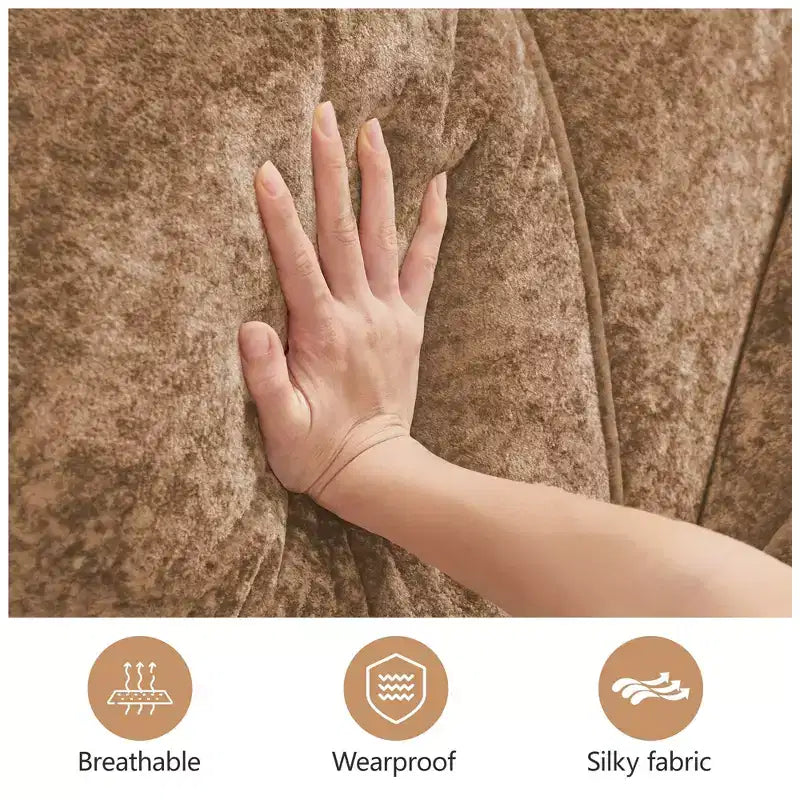 Clihome Tissu en velours doux en forme de L, Base éponge haute densité 32D, Base design ergonomique, Conception antidérapante, Combinaison libre, Ottomane mobile