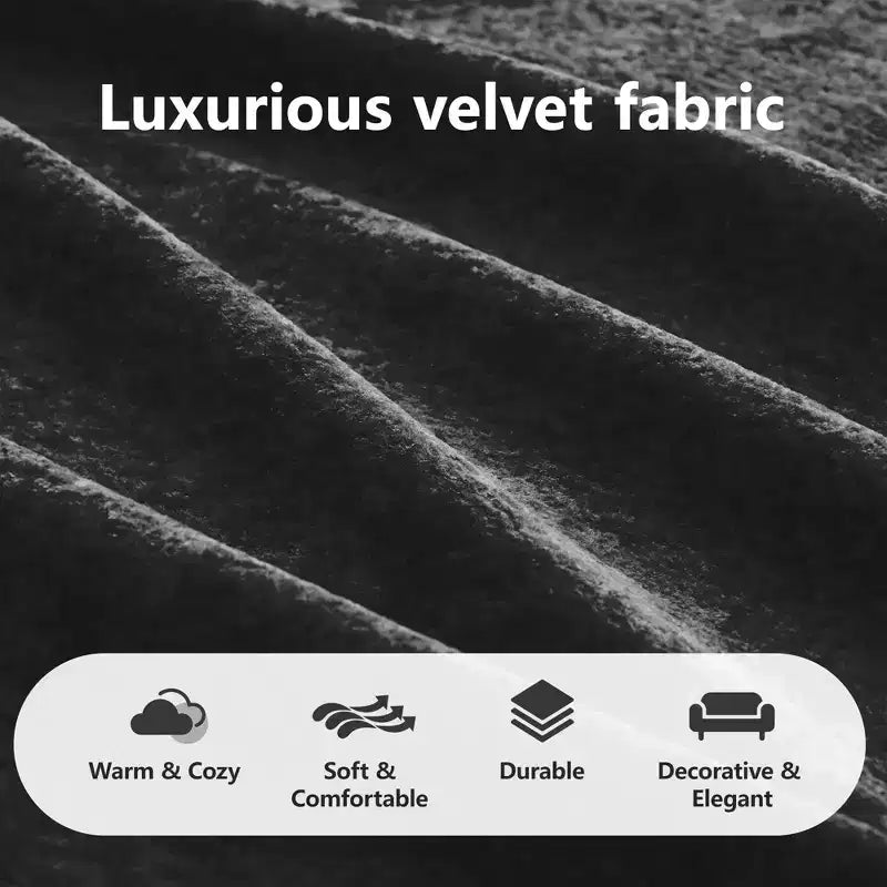 Clihome Tissu en velours doux en forme de L, Base éponge haute densité 32D, Base design ergonomique, Conception antidérapante, Combinaison libre, Ottomane mobile