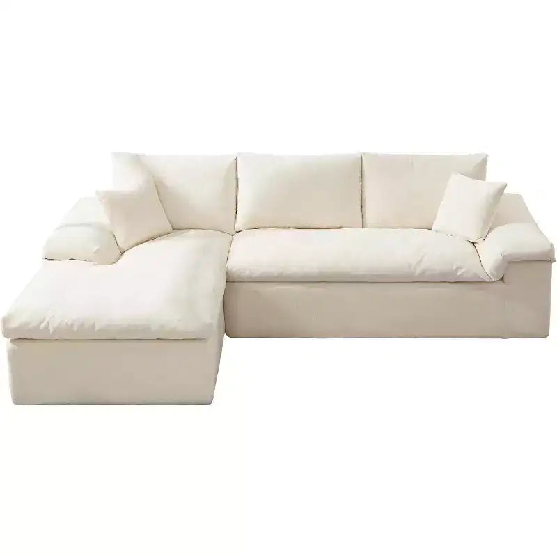 AMERLIFE Canapé sectionnel sans os en forme de L 108, grand canapé nuage moderne pour salon, aucun assemblage requis