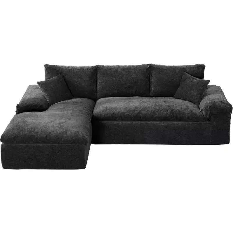 AMERLIFE Canapé sectionnel sans os en forme de L 108, grand canapé nuage moderne pour salon, aucun assemblage requis