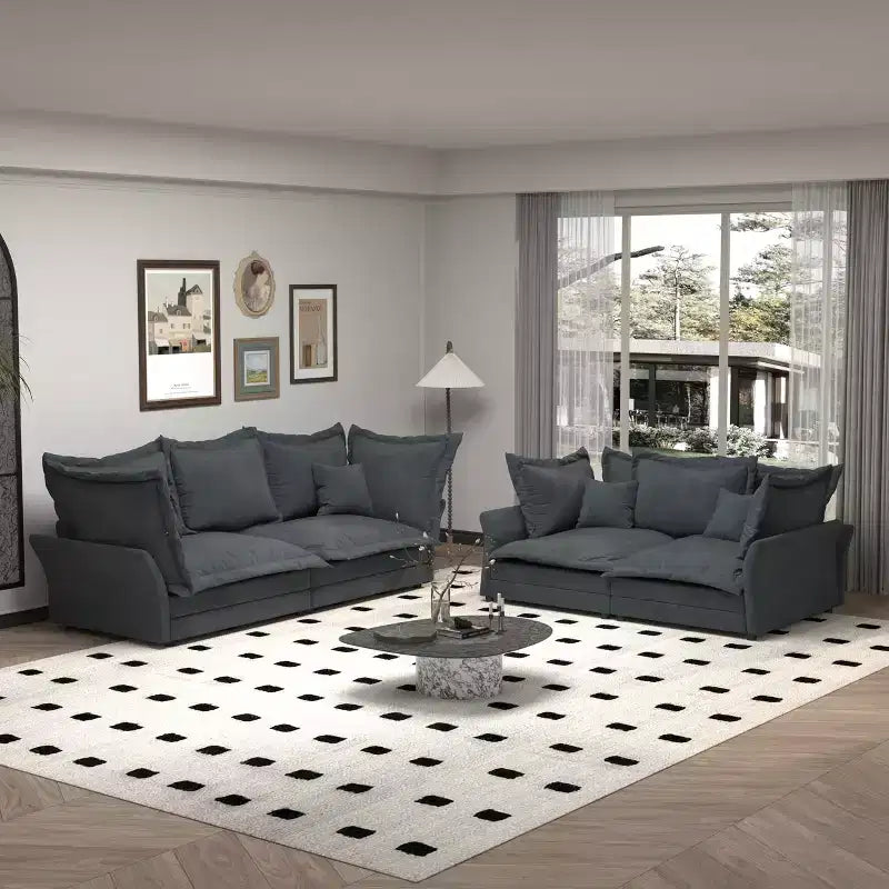 Canapé modulaire sectionnel, canapé profond avec grands oreillers, canapé-lit rembourré pour appartement, salon, hôtel, studio, bureau