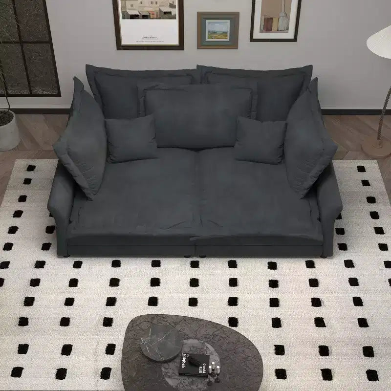 Canapé modulaire sectionnel, canapé profond avec grands oreillers, canapé-lit rembourré pour appartement, salon, hôtel, studio, bureau