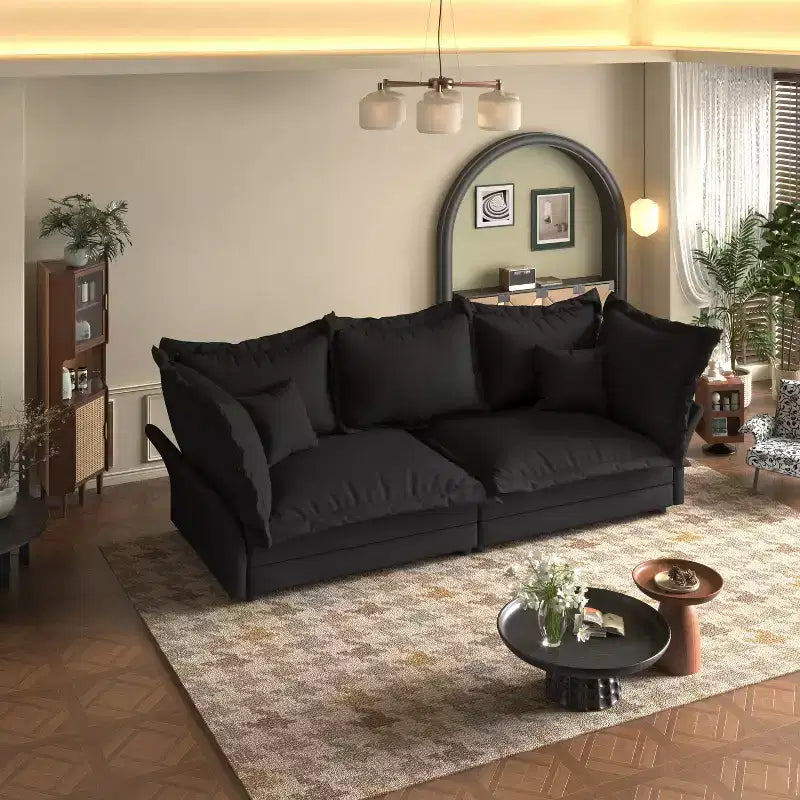 Canapé modulaire sectionnel, canapé profond avec grands oreillers, canapé-lit rembourré pour appartement, salon, hôtel, studio, bureau