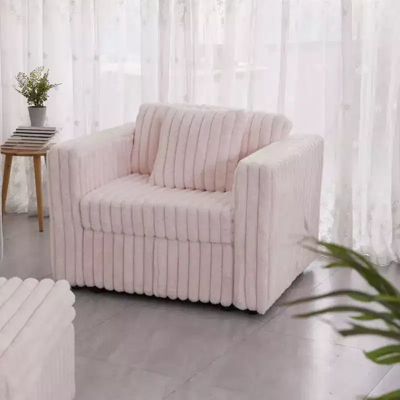 TUYOHW Fauteuil simple moderne de 114 cm avec 2 oreillers pour salon, appartement, bureau
