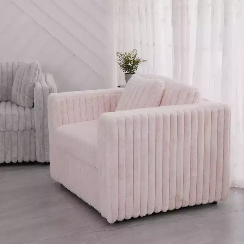 TUYOHW Fauteuil simple moderne de 114 cm avec 2 oreillers pour salon, appartement, bureau