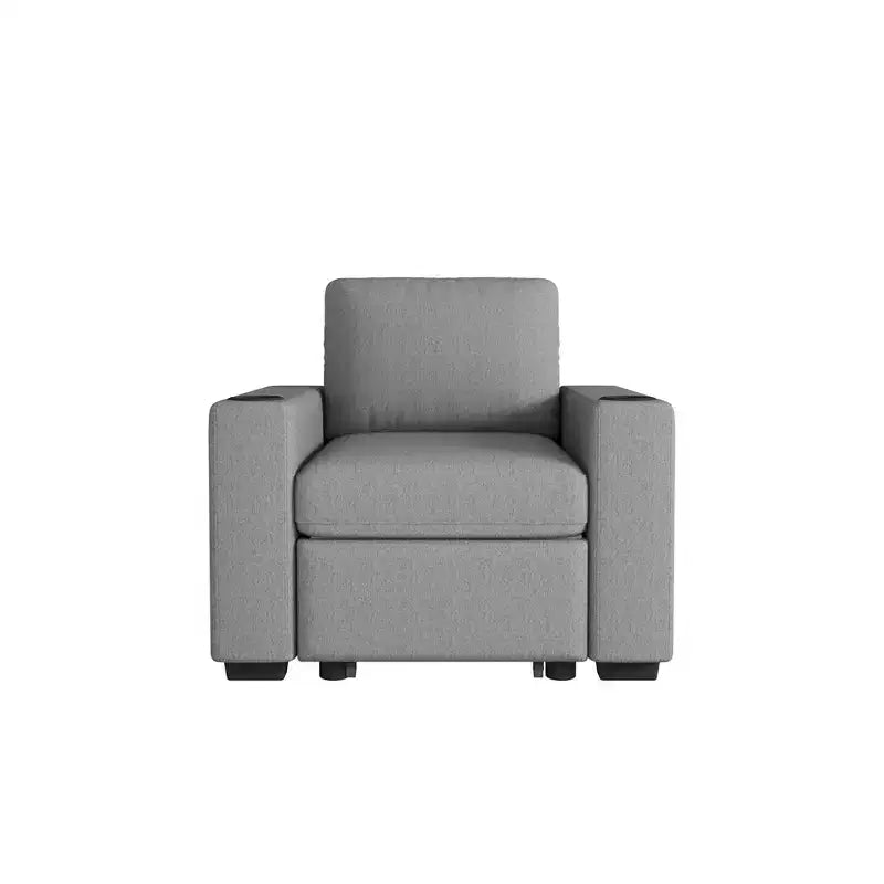 MAYEERTY Canapé Moderne 35.4 Lit Sofa Extensible Fauteuil Simple pour Salon Gris