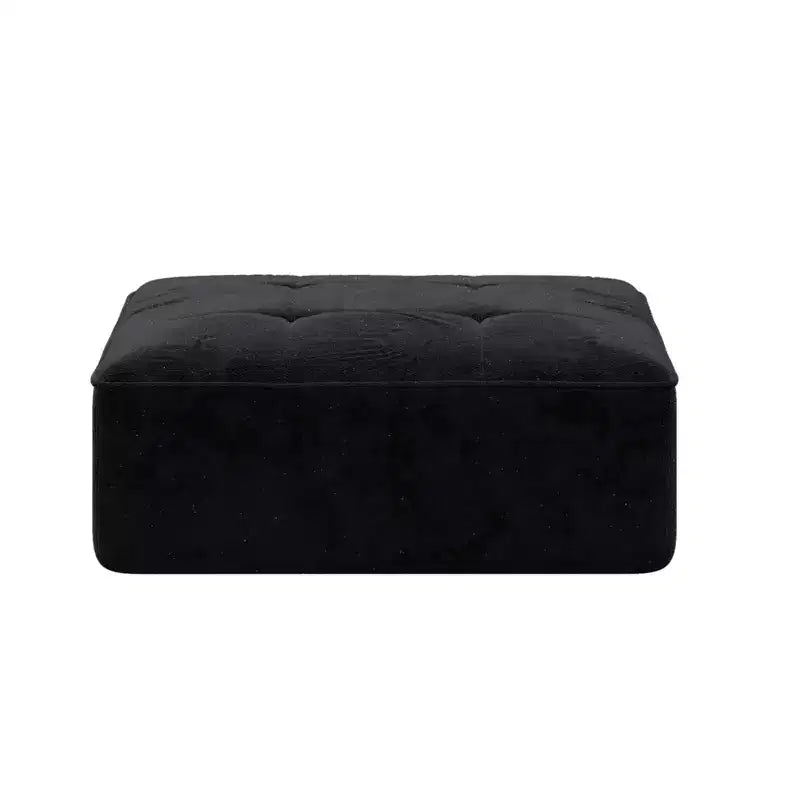 143.7Ensemble de canapé modulaire avec pouf amovible, canapé profond capitonné, chaise longue et fauteuil d'appoint, canapé moderne en chenille scintillante pour salon
