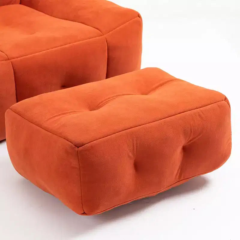 Pouf géant en mousse à mémoire de forme ultra-douce avec ottoman pour adultes, fauteuil moderne et confortable pour salon ou chambre à coucher